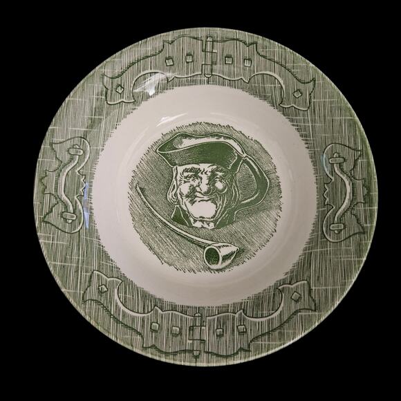 Royal Ironstone Old Curiosity Shop Green Fruit Dessert Bowls 5.5" Set of 3 - Picture 1 of 5